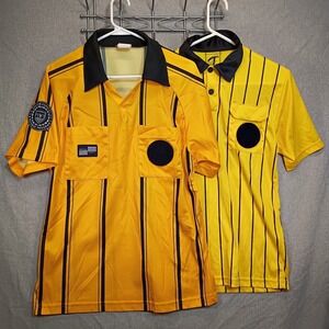 Soccer Referee Jersey Lot Of 2 Size Small Yellow Official Sports Uniform